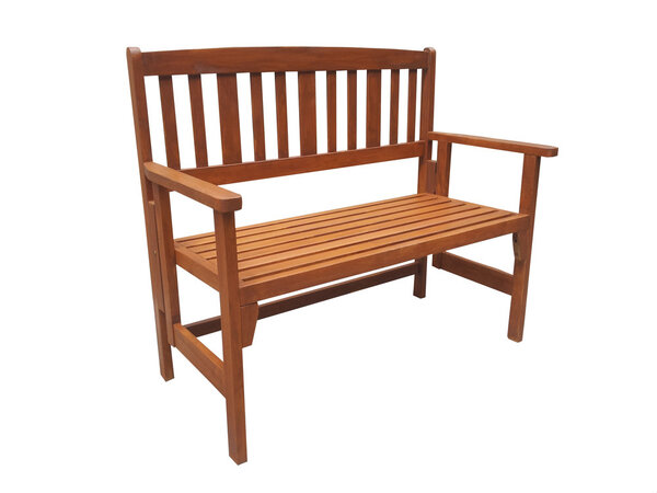 Banc jardin en bois exotique Shanghaï - "Maple" - Marron clair