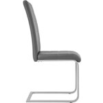 Lot de 2 chaises de salle à manger salon cuisine design gris 1908015