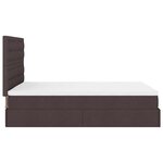 VidaXL Cadre de lit ottoman avec matelas marron foncé 140x200 cm tissu
