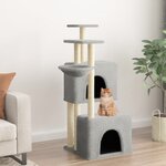 vidaXL Arbre à chat avec griffoirs en sisal gris clair 122 cm