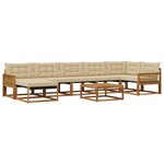 vidaXL Ensemble de canapés d'extérieur 8 Pièces Naturel et Beige