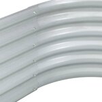 vidaXL Lit surélevé de jardin 320x80x44 cm Acier galvanisé Argenté
