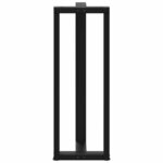 vidaXL Pieds de table de bar en forme de T  2 pièces  noir  50 x 35 x (110-111) cm  acier
