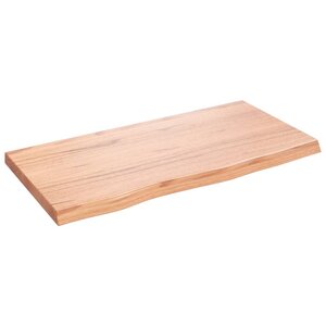 vidaXL Étagère murale marron clair bois chêne massif traité