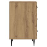 vidaXL Cabinet de chevet avec tiroir Chêne artisanal 43 x 41 x 66 5 cm