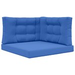 vidaXL Coussin de canapé d'extérieur Polyester Bleu royal 80 x 80 cm