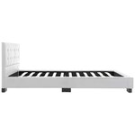 vidaXL Cadre de lit Blanc Similicuir 120 x 200 cm