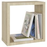 vidaXL Étagères cube murales 6 Pièces Chêne sonoma 30x15x30 cm
