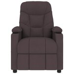 vidaXL Fauteuil de massage Marron foncé Tissu