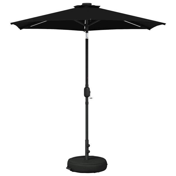 vidaXL Parasol de jardin avec lampes LED 230 x 230 cm Polyester Noir