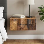 vidaXL Cabinet de chevet mural Bois ancien 49 x 34 5 x 20 cm