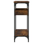 vidaXL Table console avec étagère chêne fumé 100x29x75 cm