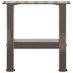 vidaXL Pieds de table basse en acier naturel 2 pièces 30 x (30-31) cm
