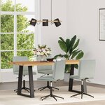 vidaXL Chaises à manger lot de 4 Gris clair Velours