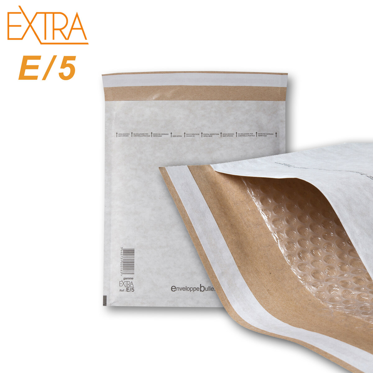50 Enveloppes à Bulles EXTRA Format E/5 (220x265 Mm) – Renforcées – Bulles épaisses – Autocollantes - 10