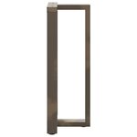 vidaXL Pieds de table de bar en forme de T  2 pièces  noir  50 x 35 x (100-101) cm  acier