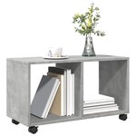 vidaXL Armoire à roulettes gris béton 72x33x42 5 cm bois d’ingénierie