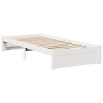 vidaXL Lit bibliothèque sans matelas blanc 90x200cm bois de pin massif