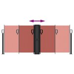 vidaXL Auvent latéral rétractable terre cuite 100x600 cm