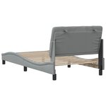 vidaXL Cadre de lit sans matelas gris clair 100x200 cm tissu