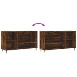 vidaXL Armoire à chaussures Chêne fumé 102x36x60 cm Bois d'ingénierie