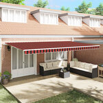 vidaXL Auvent Rétractable 600 × 300 cm orange et marron