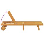 vidaXL Transat 2 Pièces Marron 63 x 199 x 85cm Bois d'acacia massif