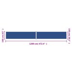 vidaXL Auvent latéral rétractable Bleu 160x1200 cm