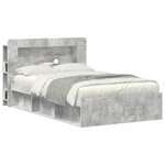 vidaXL Cabinet de Tête de Lit Gris béton Bois d’ingénierie