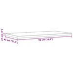 vidaXL Dessus de table 2 Pièces 90x45x2 5cm rectangulaire bois pin massif
