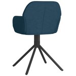 vidaXL Chaises pivotantes à manger lot de 2 Bleu Velours