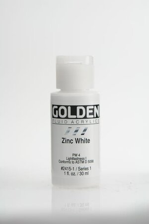 Peinture Acrylic FLUIDS Golden I 30ml Blanc Zinc