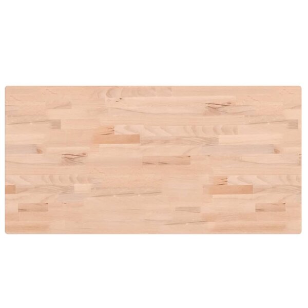 vidaXL Dessus de table 100x50x2 5cm rectangulaire bois massif de hêtre