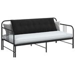 vidaXL Coussin de Dos Noir 160 x 50 cm Tissu en velours côtelé