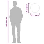 vidaXL Miroir mural Argenté Ø 40 cm Rond