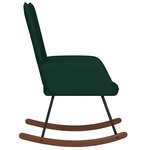 vidaXL Chaise à bascule Vert foncé Velours