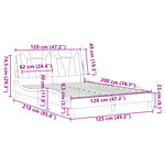 vidaXL Cadre de lit sans matelas noir 120x200 cm similicuir