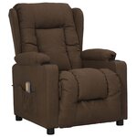 vidaXL Fauteuil de massage Marron Tissu