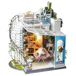 Robotime kit miniature de bricolage dora's loft avec lumière led