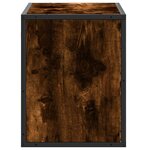 vidaXL Meuble TV chêne fumé 60x31x39 5 cm bois d'ingénierie et métal