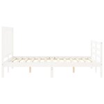 vidaXL Cadre de lit sans matelas blanc 140x190 cm bois de pin massif