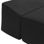 vidaXL Canapé-lit pliable Noir 200 x 70 x 15 cm Velours