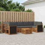 vidaXL Ensemble de canapés d'extérieur 8 Pièces Naturel et Anthracite