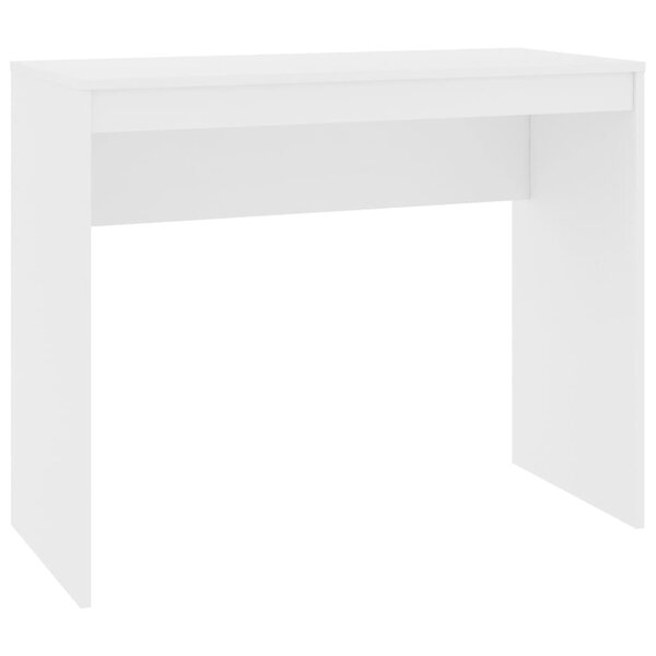 Bureau table poste de travail meuble d'ordinateur informatique étude 90 x 40 x 72 cm bois d'ingénierie blanc 02_0023527