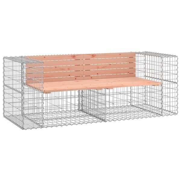 vidaXL Banc de jardin design gabion 184x71x65 5 cm bois massif douglas