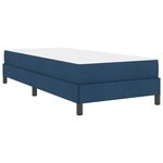 vidaXL Lit à ressorts Autre Bleu 90 x 200 cm tissu