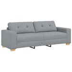 vidaXL Ensemble de Canapés avec coussin avec oreiller Gris tissu