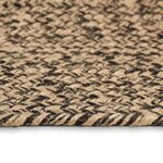 vidaXL Tapis de surface Carré Naturel et Noir 240 x 240 cm Jute