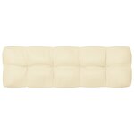 Vidaxl coussins de canapé palette 7 pièces crème