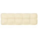 vidaXL Coussins de canapé palette 7 Pièces Crème